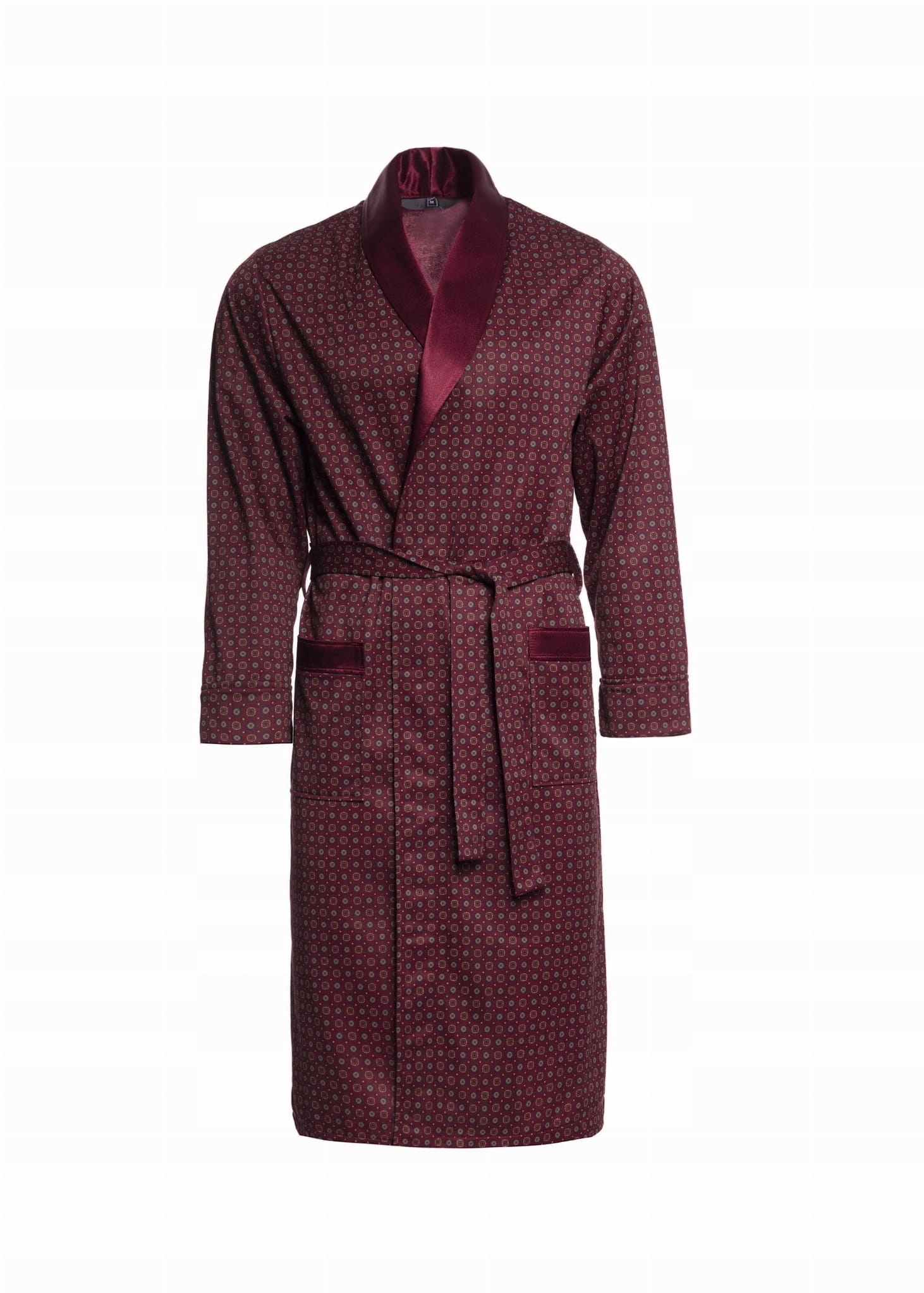 Elegantní tenký pánský župan RE-502 Bordový 4XL