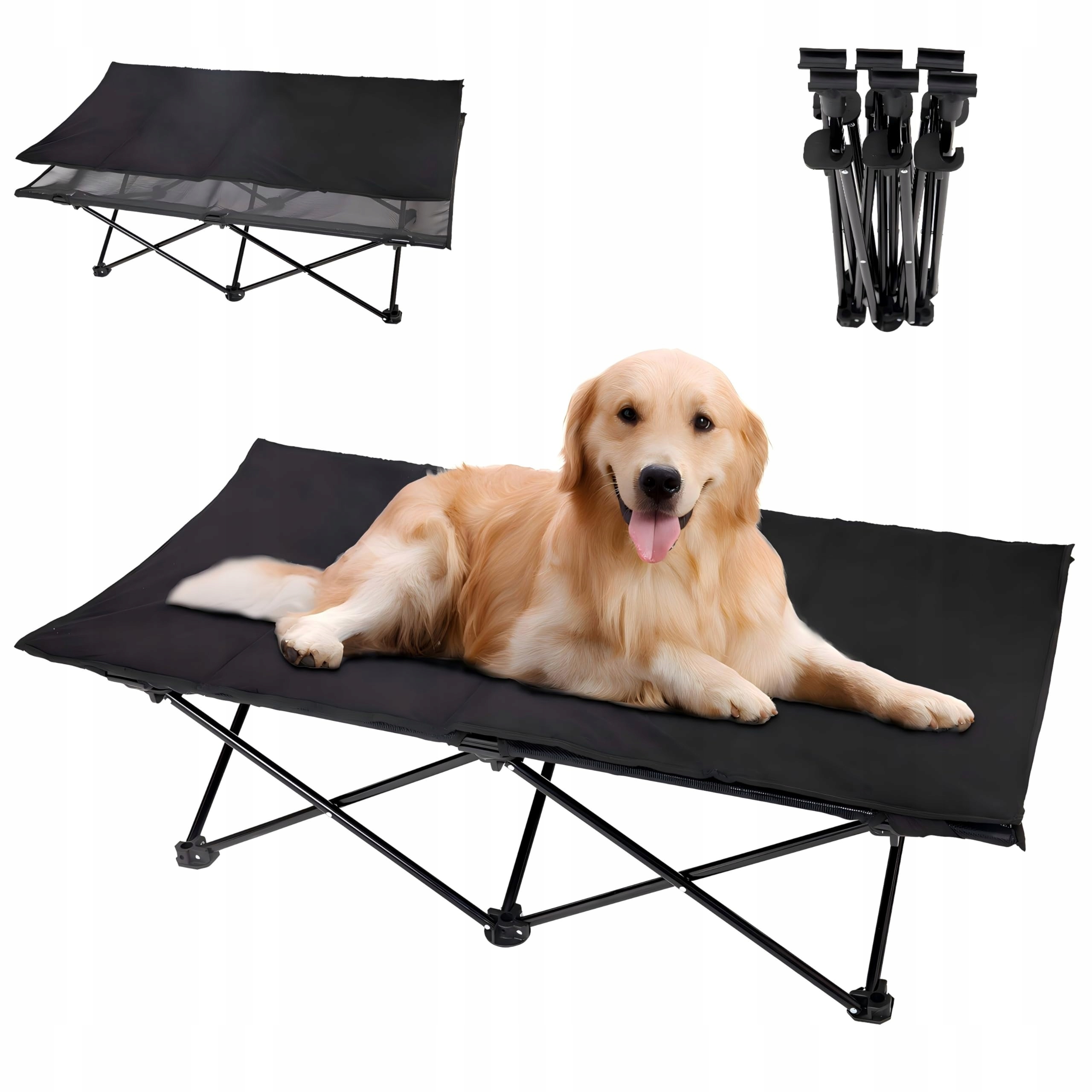 Levně Kingcamp Vyvýšená Postel Pro Psa Outdoor Prodyšná podložka 121x68x30 cm