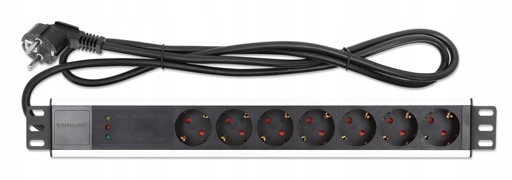 Intellinet Listwa Zasilająca Rackowa 19" 1.5U 7 Gniazd Schuko