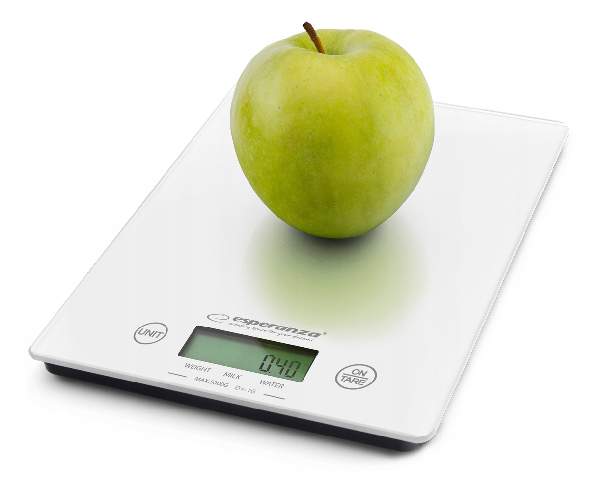 Waga kuchenna Esperanza Lemon Elektroniczna LCD Biała Tara EKS002W 5kg/1g