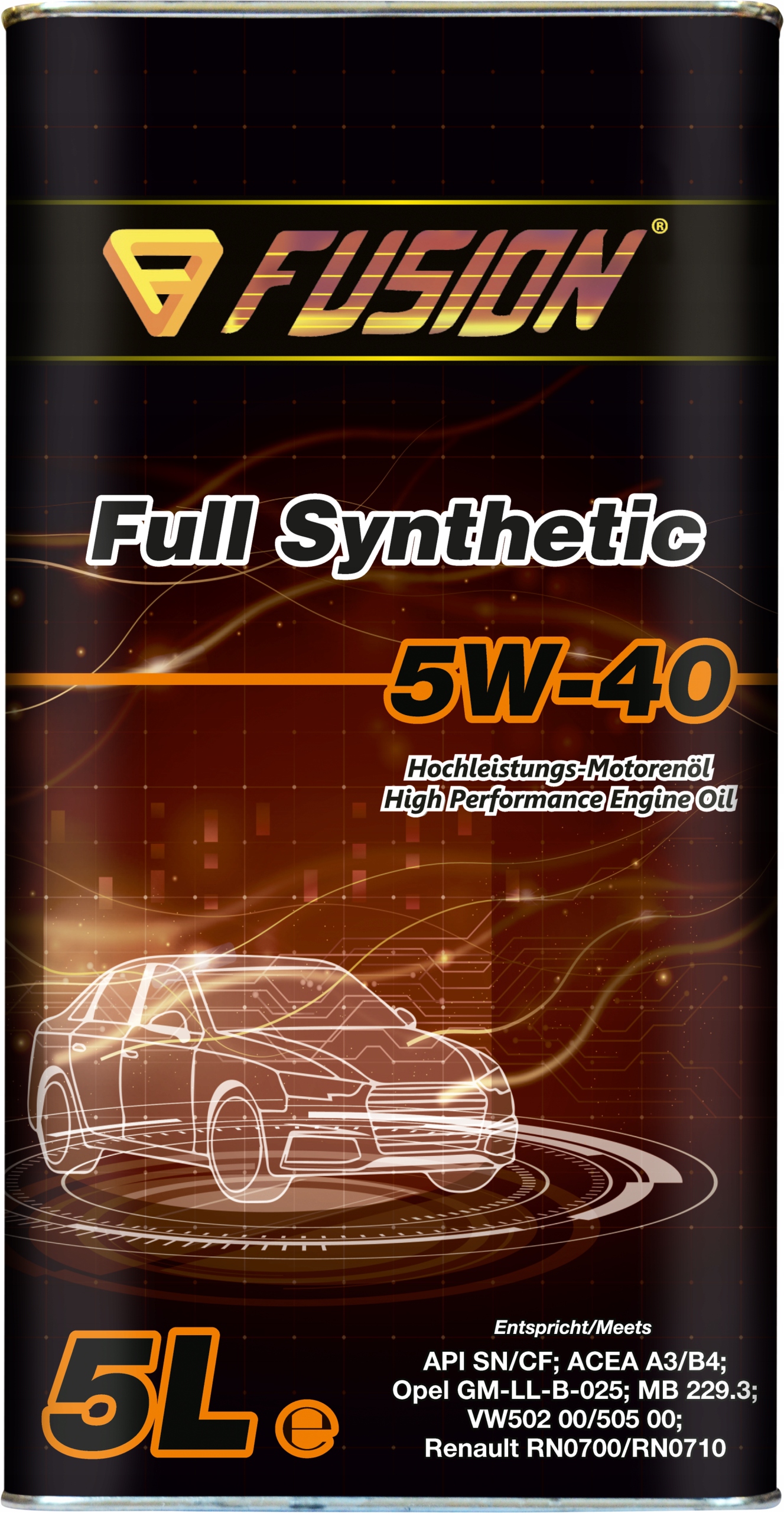 

Olej silnikowy syntetyczny Fusion 5W40 Sn/cf 5L