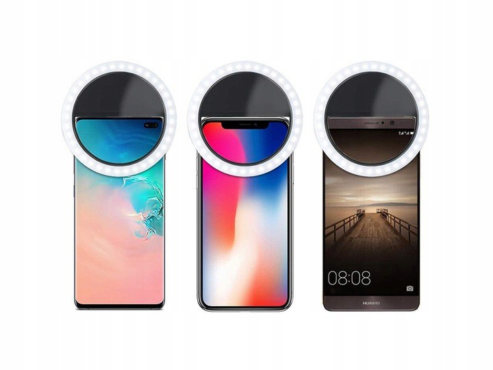 LAMPA SELFIE PIERŚCIENIOWA LED DO TELEFONU LAMPKA Model 6276901LJJ8884774008