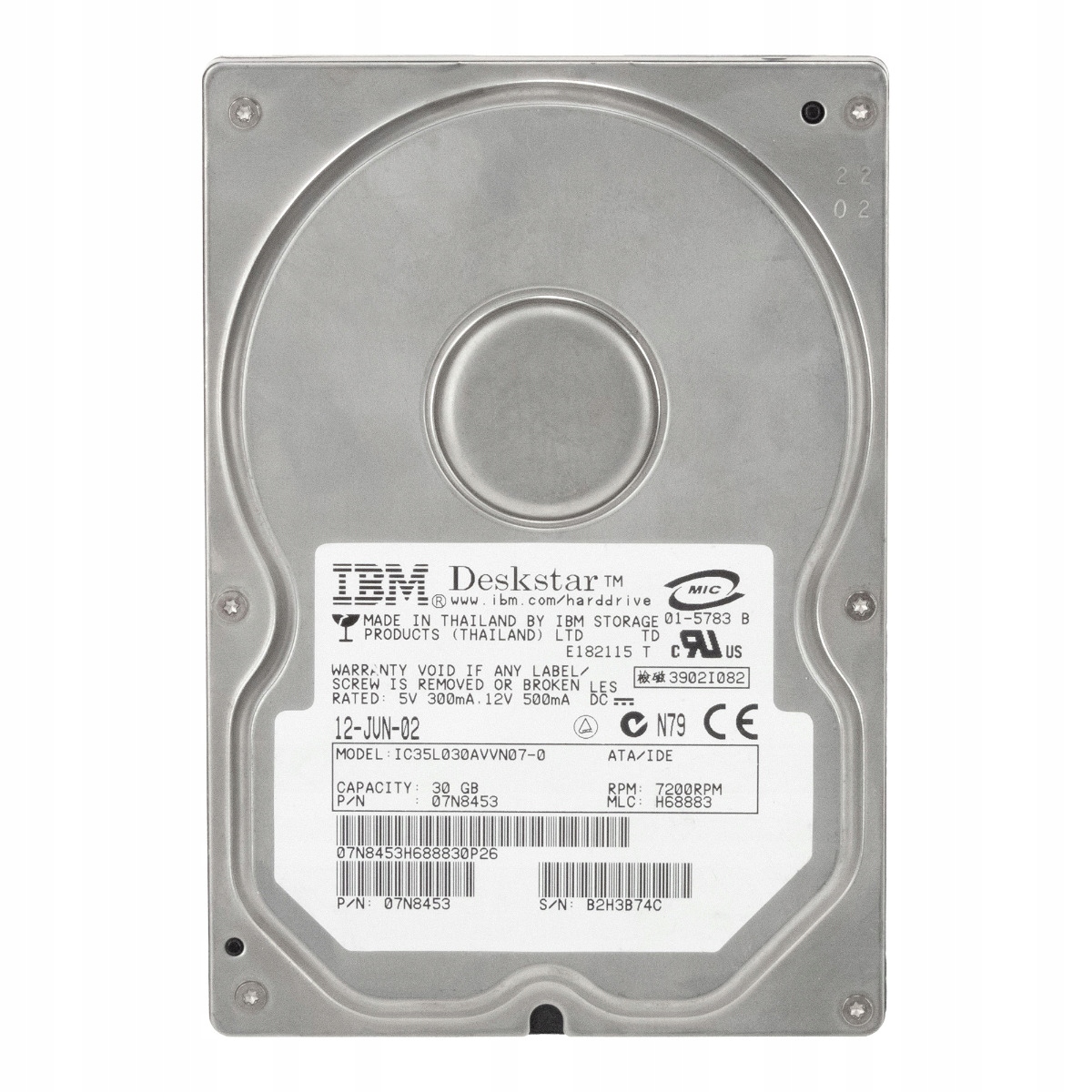 Ibm DeskStar 120GXP 07N8453 30GB 7.2K 2MB Ata 3.5'' IC35L030AVVN07-0