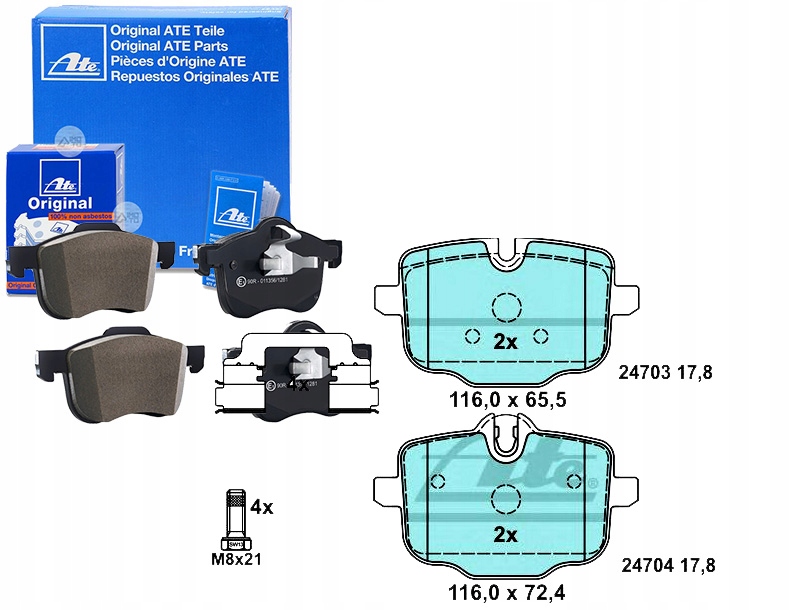 Brzdové Destičky Bmw Zadní 5 6 7 2,0-4,4 09- Keramické