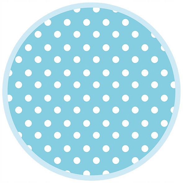 MAKI TALERZYKI PAPIEROWE KROPKI NIEBIESKIE Ø227 X8