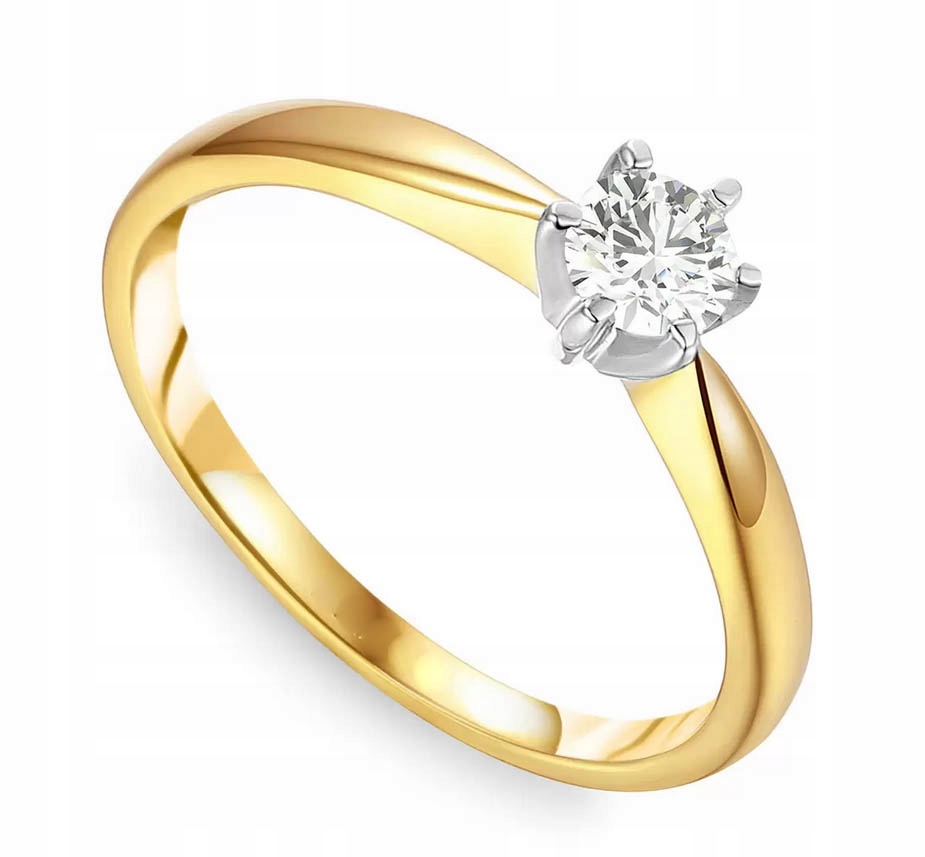 Zlatý Prstýnek 585 Zásnubní laboratorní diamant 0.29 ct Exkluzivní