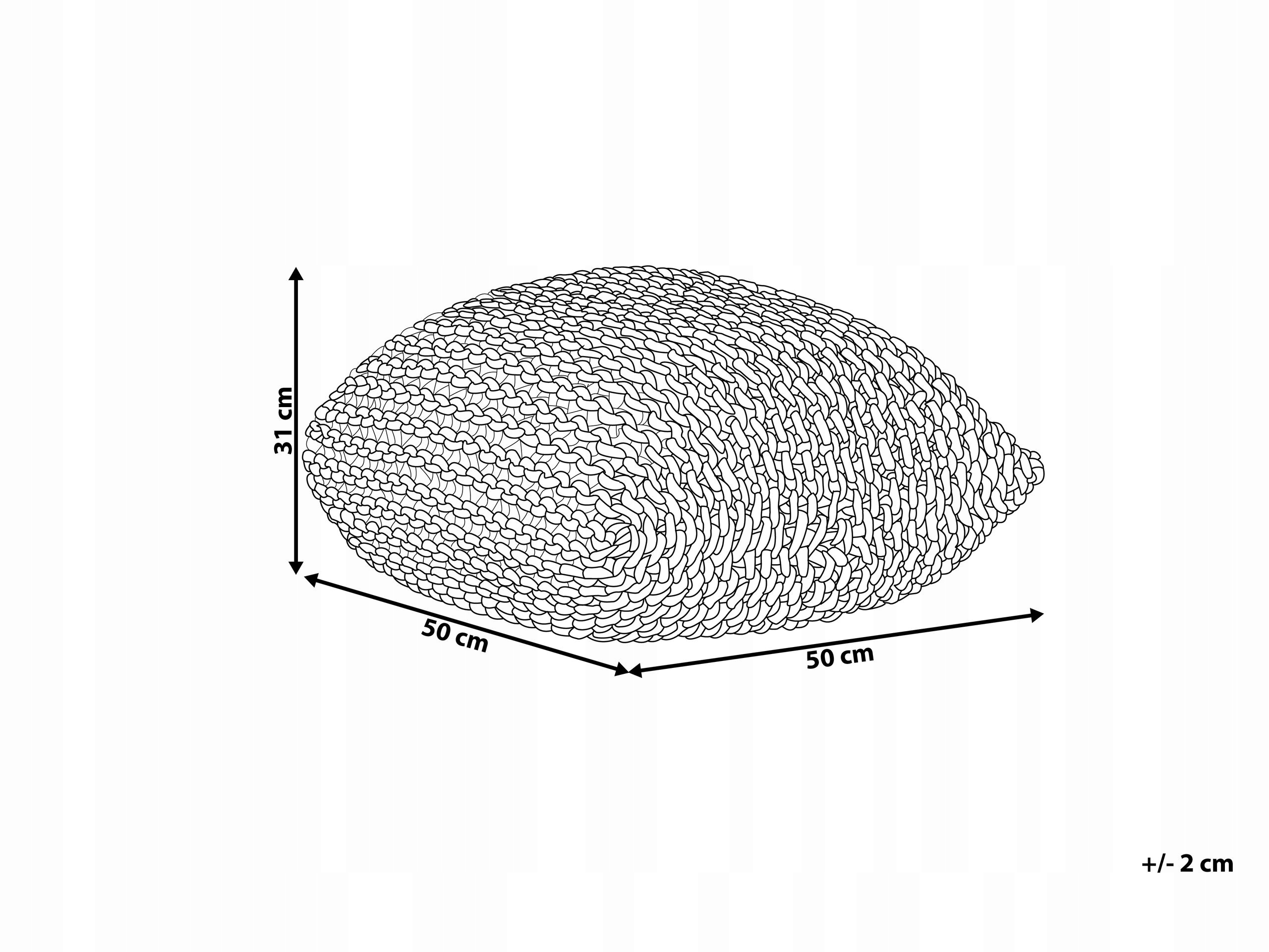 Pufa kwadratowa podnóżek bawełna żółta Marka Beliani