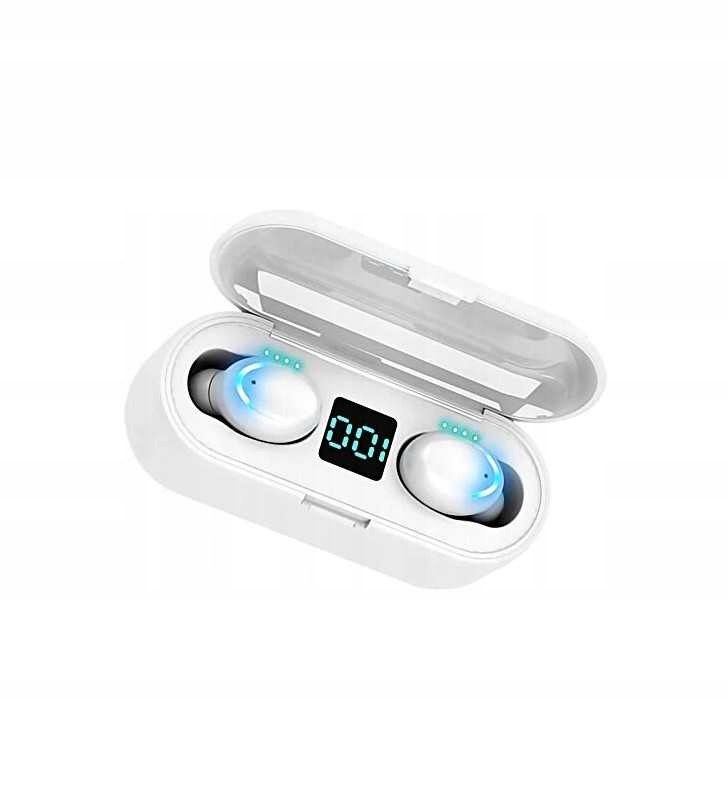 SŁUCHAWKI BEZPRZEWODOWE WODOODPORNE Z POWERBANKIEM Model F9+-5C