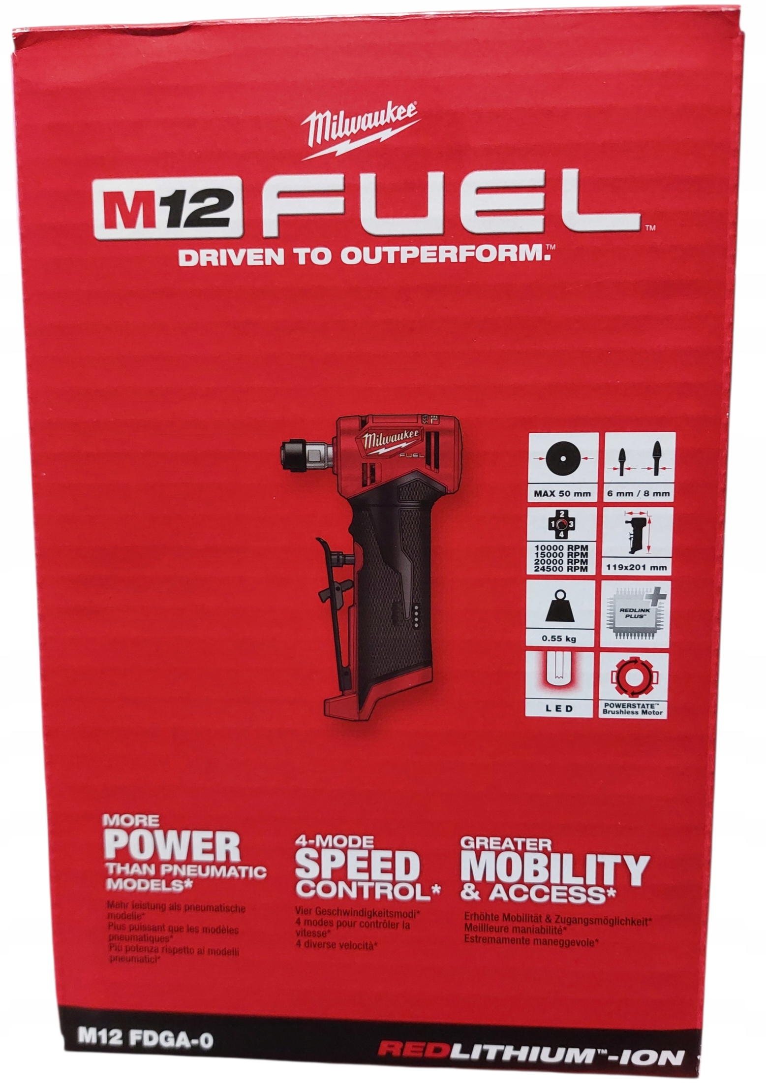 Milwaukee M12 FDGA-0 Szlifierka Trzpieniowa kątowa 4933471438