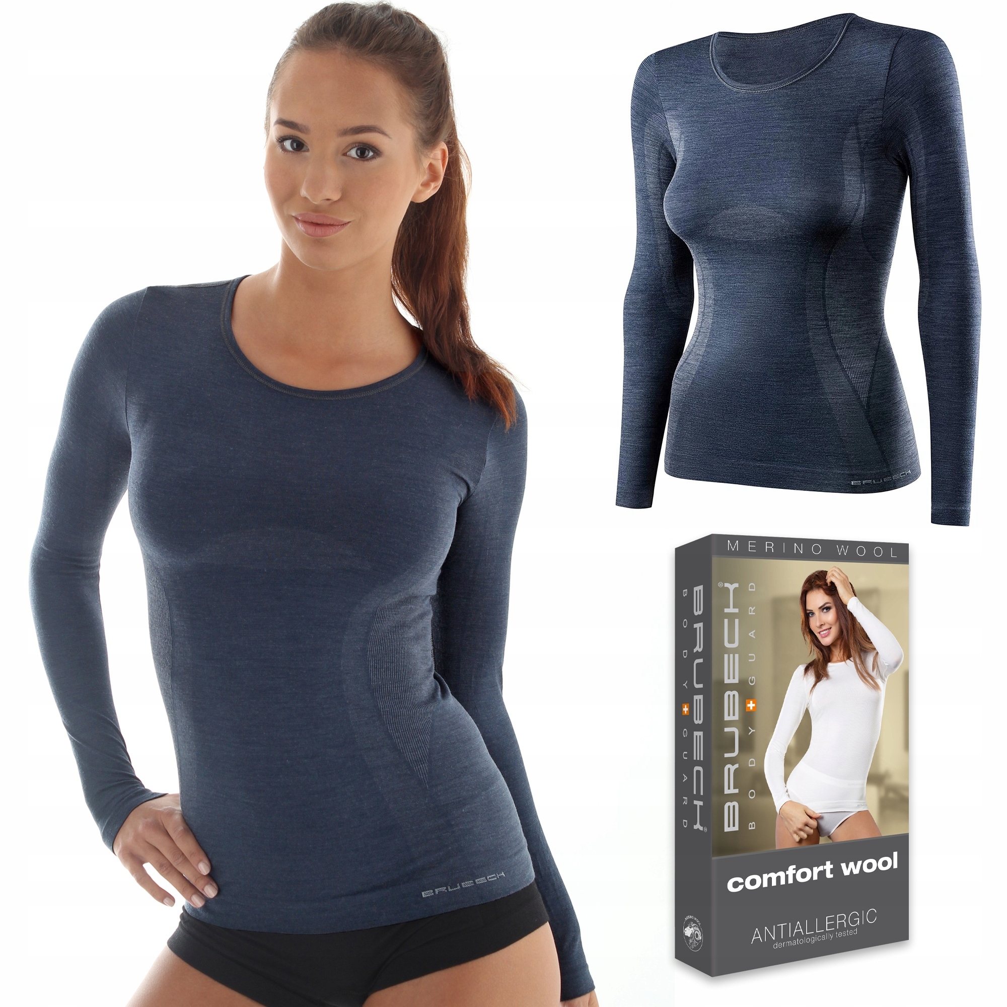 Tričko Vlněné termo tričko Brubeck LS11610 L