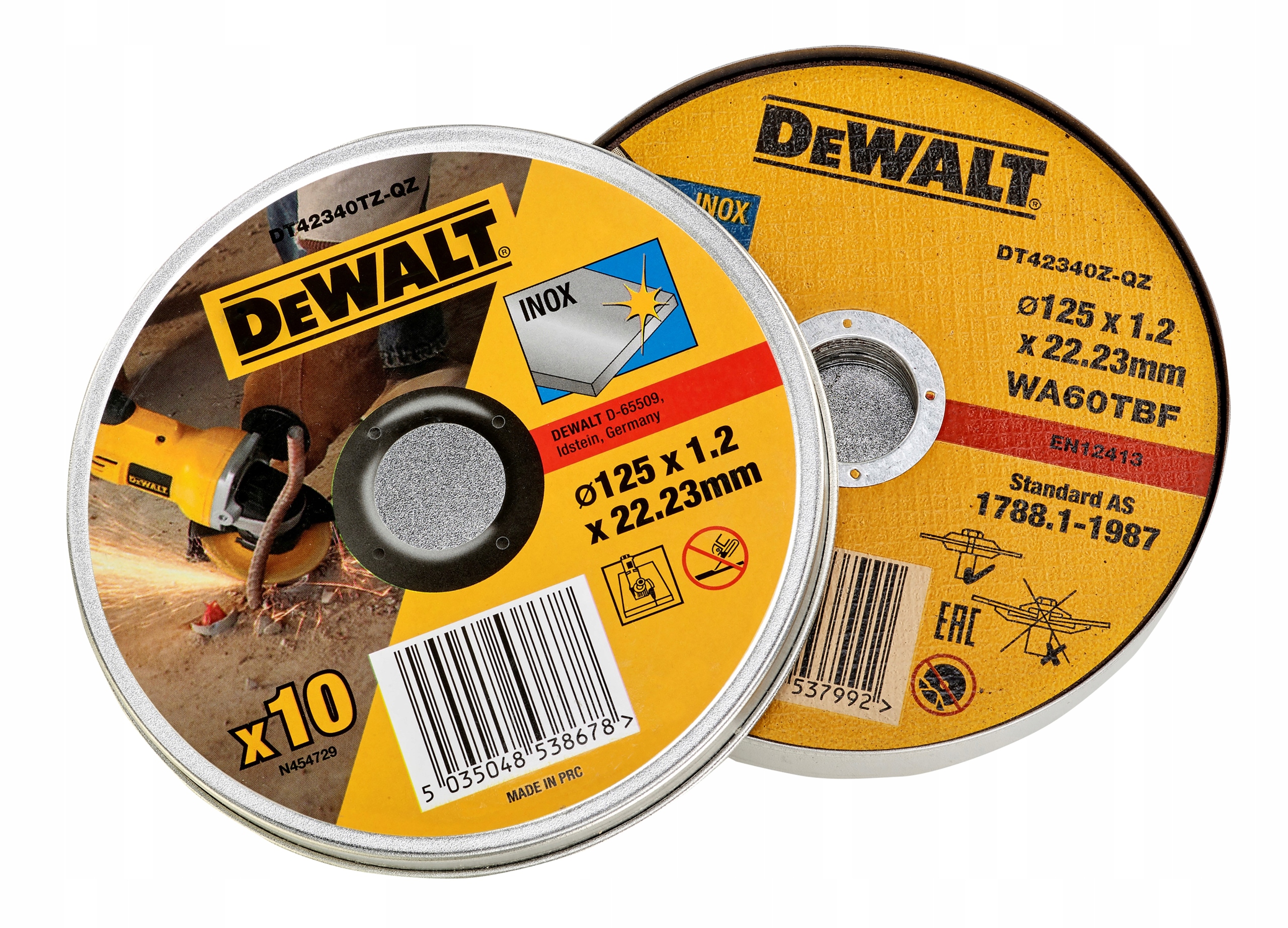 DEWALT TARCZA INOX DO METALU 10 SZT DT42340TZ