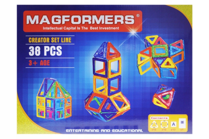 

Klocki Magnetyczne Magnetic Konstrukcyjne 38 El.