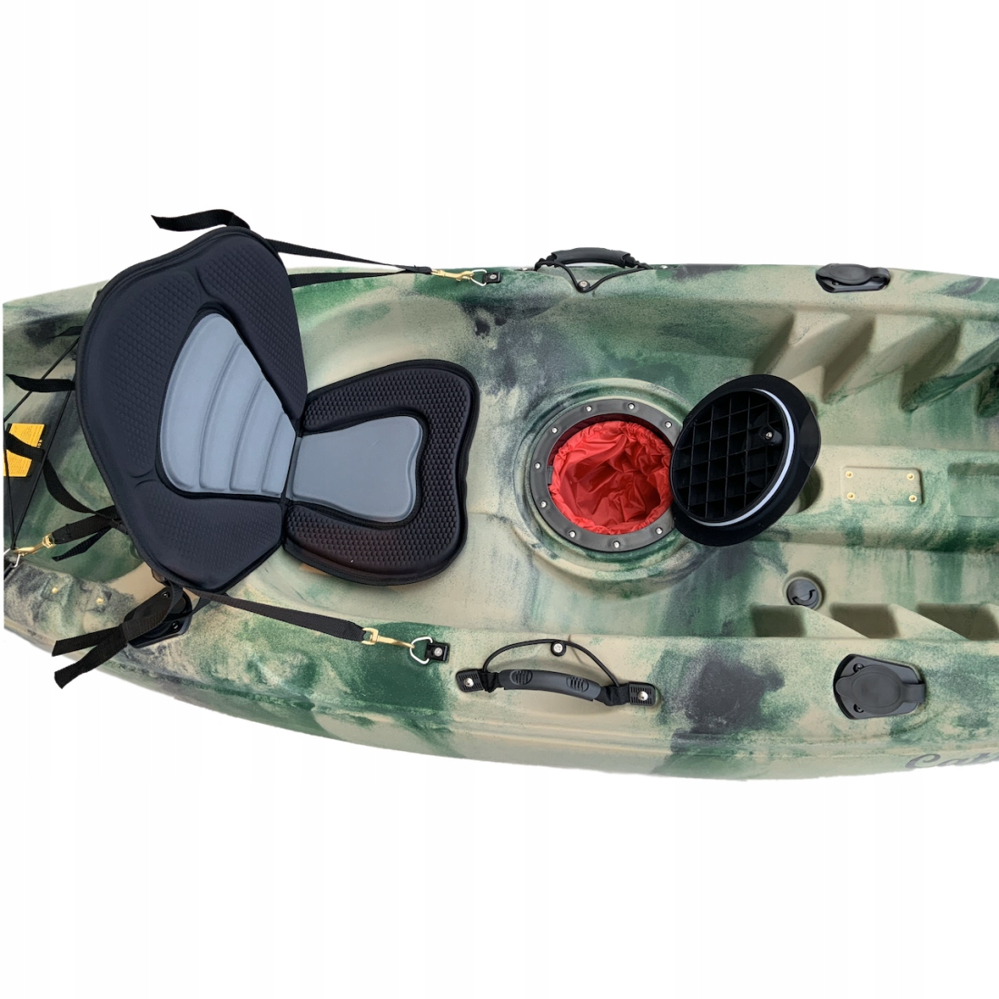 JEDNOOSOBOWY KOMPAKTOWY KAJAK WĘDKARSKI CATFISH + WIOSŁO JEDYNKA Model CATFISH SAND/DARK GREEN/BLACK