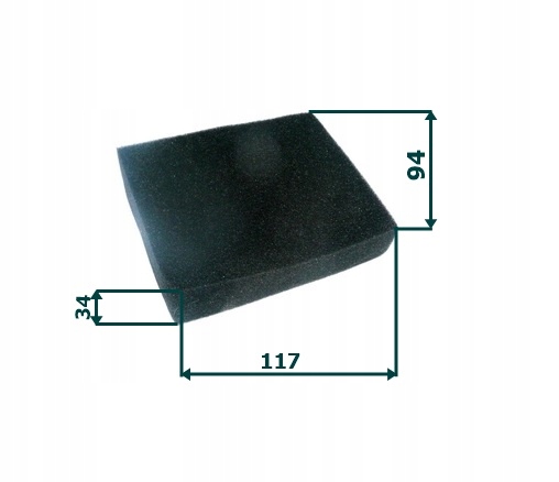 FILTR POWIETRZA GŁÓWNY - GĄBKA T375 ORYGINAŁ NAC Typ filtr