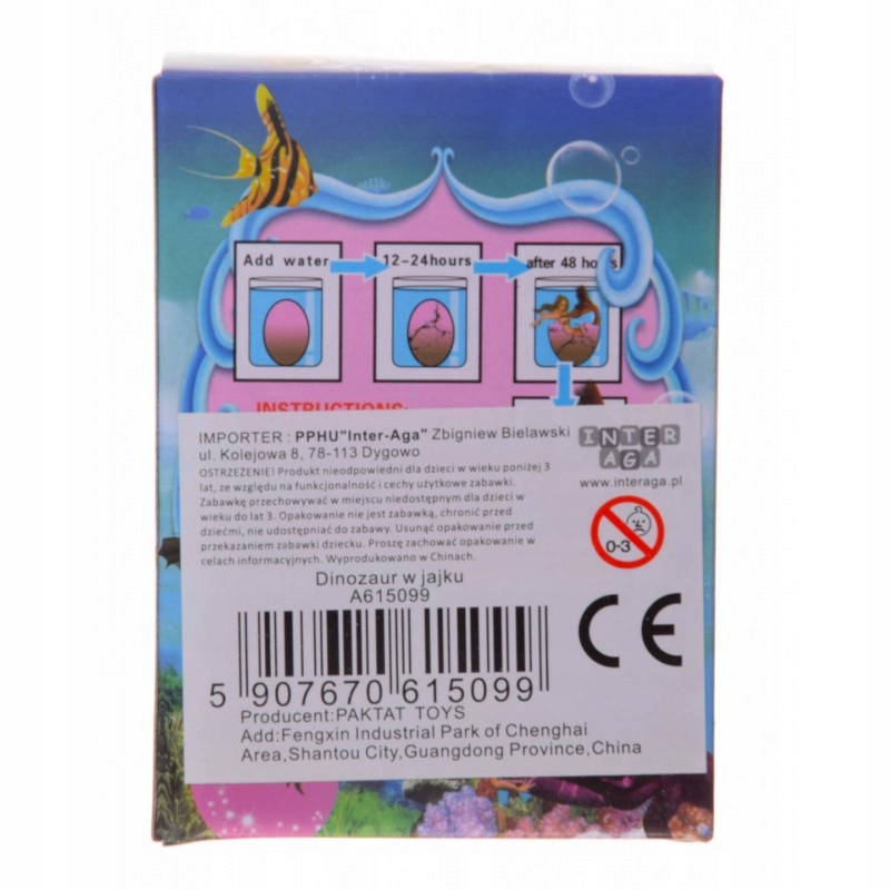 SYRENKA ROSNĄCA W JAJKU WYKLUWANIE 48H JEDNOROŻEC Kod producenta SSP905409