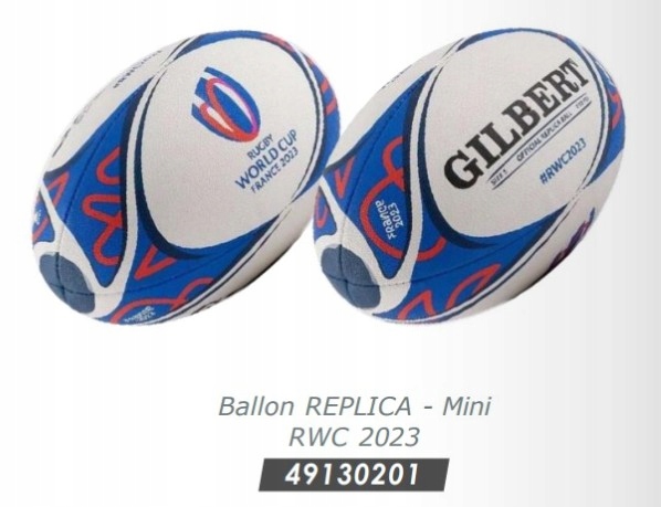Мини-мяч для регби Gilbert реплика RWC 2023 размер 1