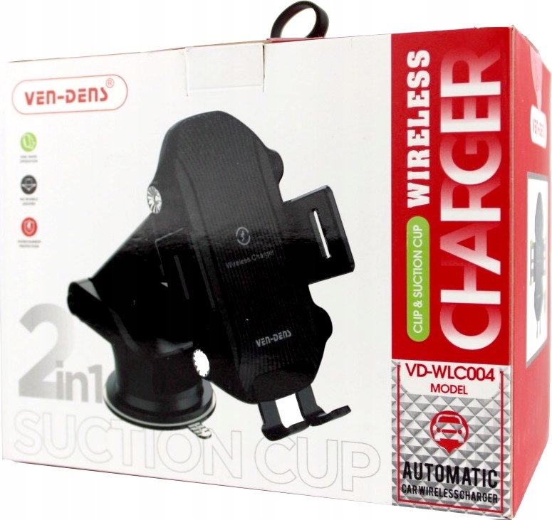 Držák do auta s funkcí bezdrátového nabíjení 10W Ven-dens