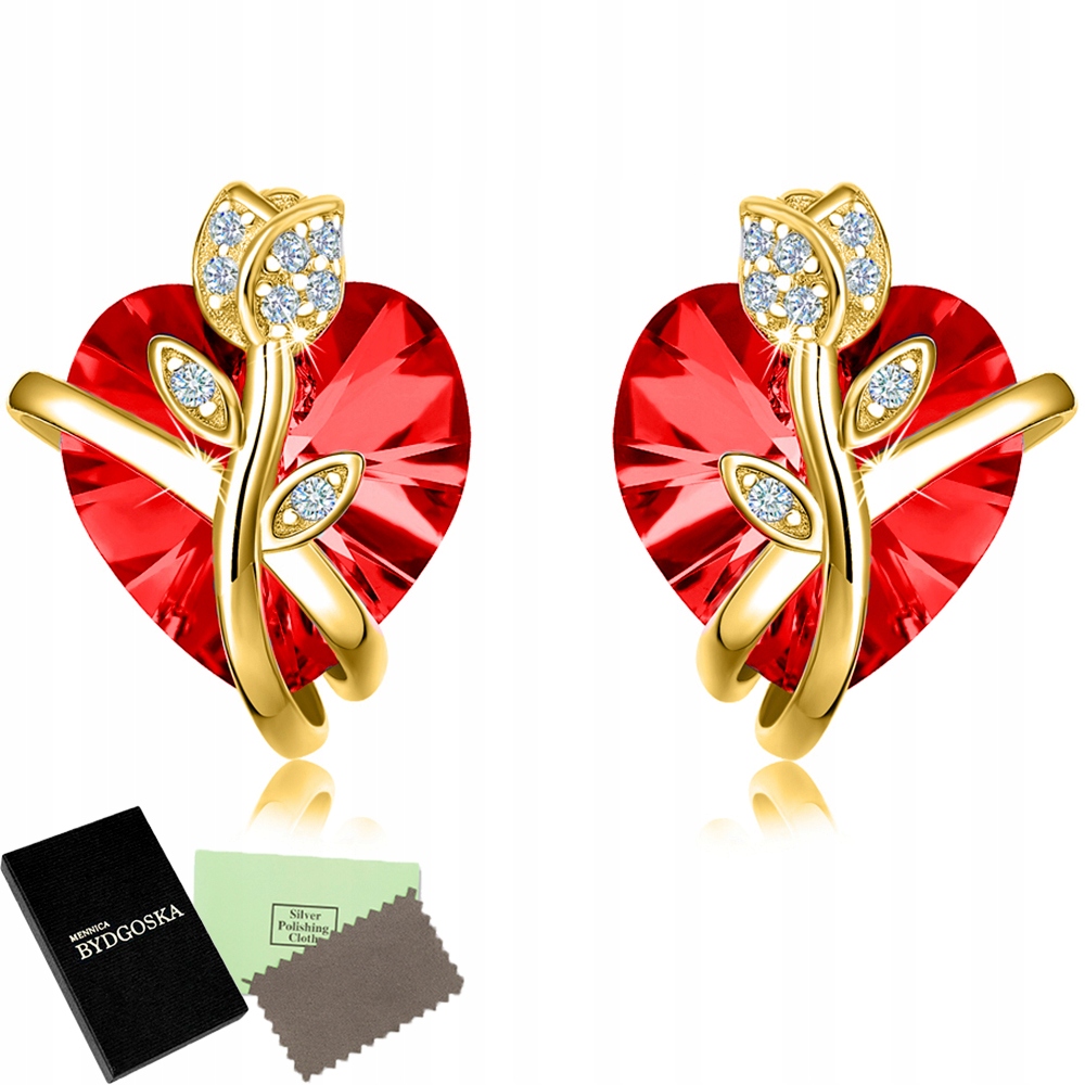 

Kolczyki Złote Swarovski Wkrętki Srebro 925