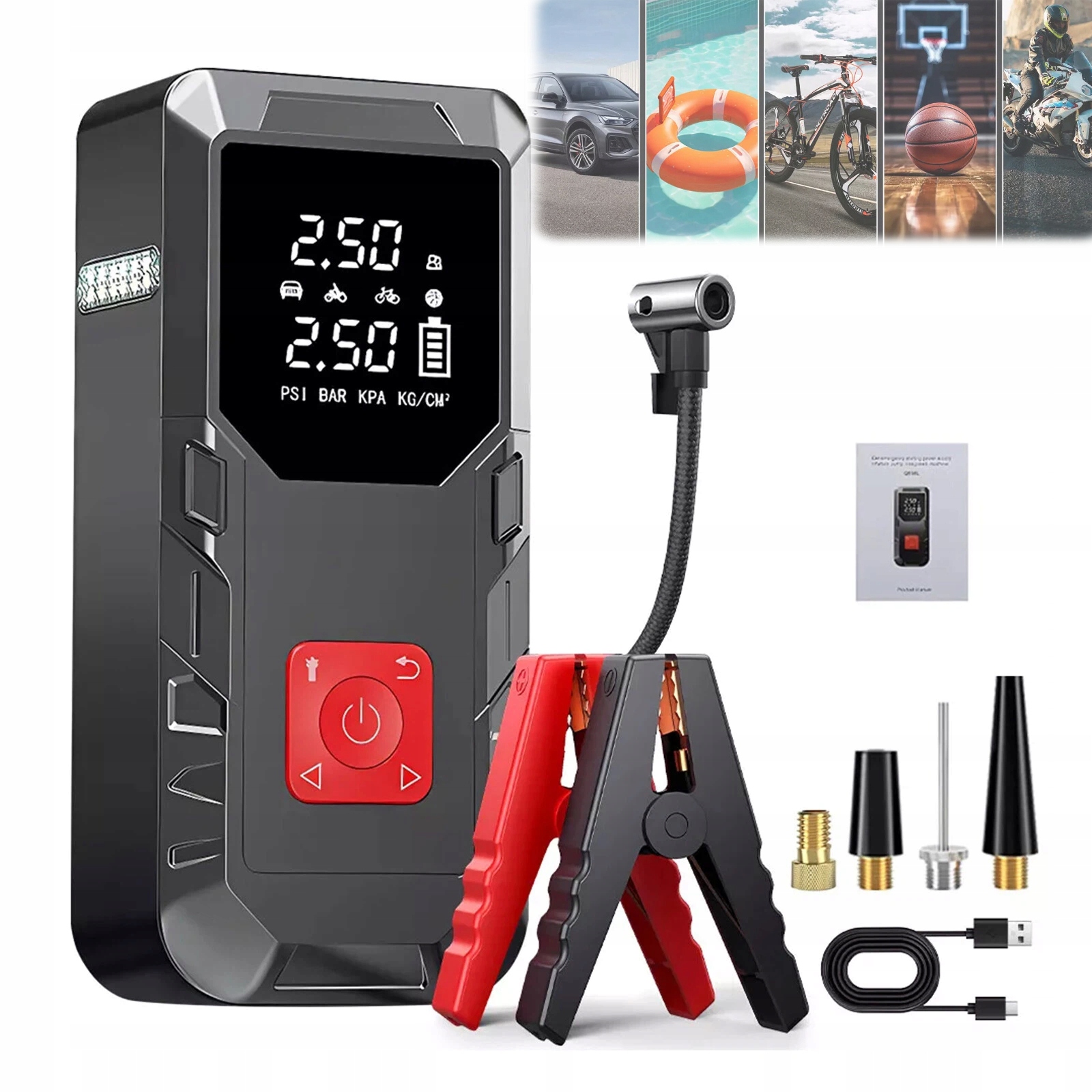 Jump Starter Startování Powerbanka Do Auta 12V Booster