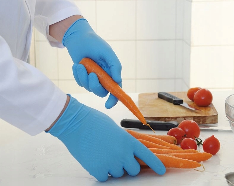 MERCATOR MEDYCZNE RĘKAWICZKI NITRYLOWE BEZPUDROWE NIEBIESKIE r 8-9 L 100szt Rozmiar 9 - L