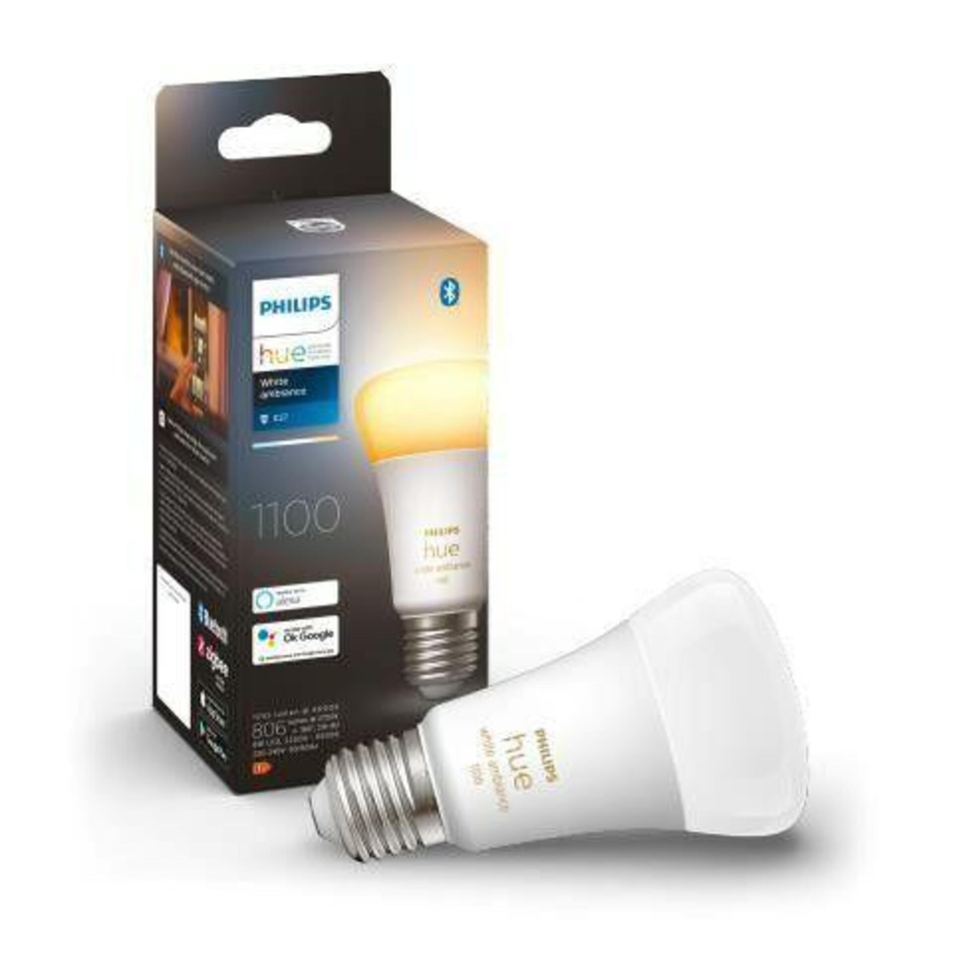 Philips Hue White Ambiance Bluetooth Led žiarovka E27 8W 1100lm stmievateľná