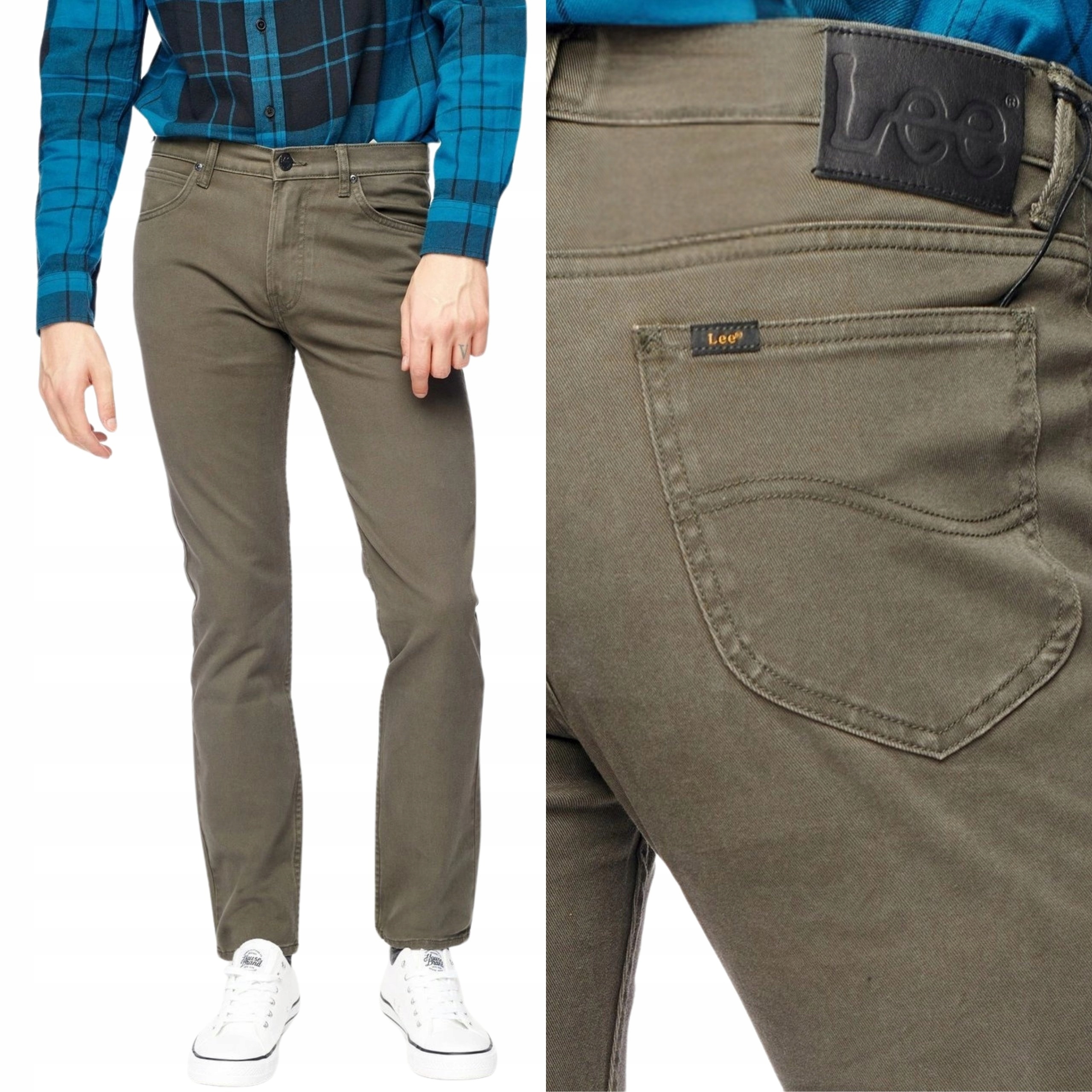 Lee kalhoty Slim regular Green jeans Rider W30 L34