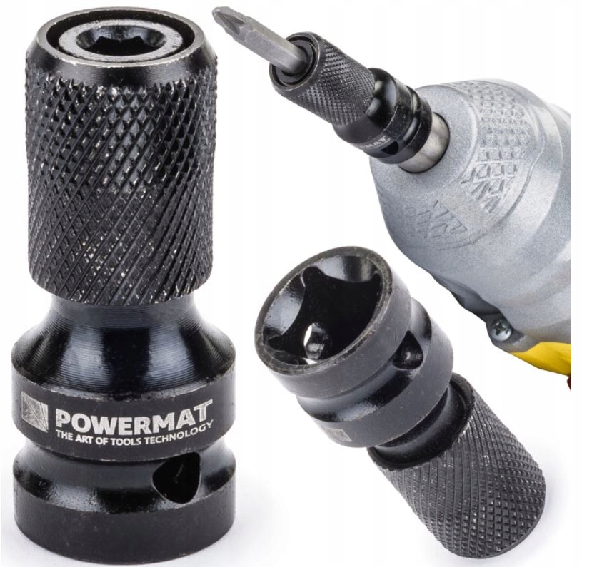 

Adapter Udarowy 1/2 Cala Kwadrat na 1/4 Cala Hex