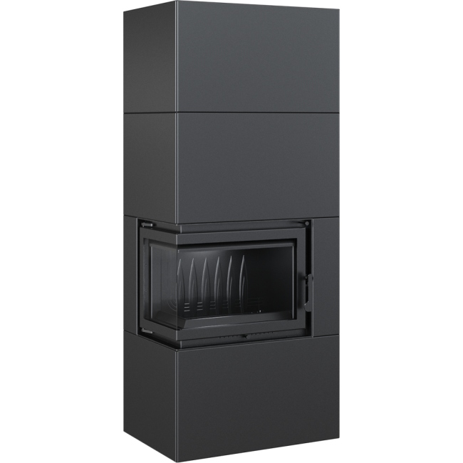 Simple 8 Bs levý s nástavbou Box ocelový černý