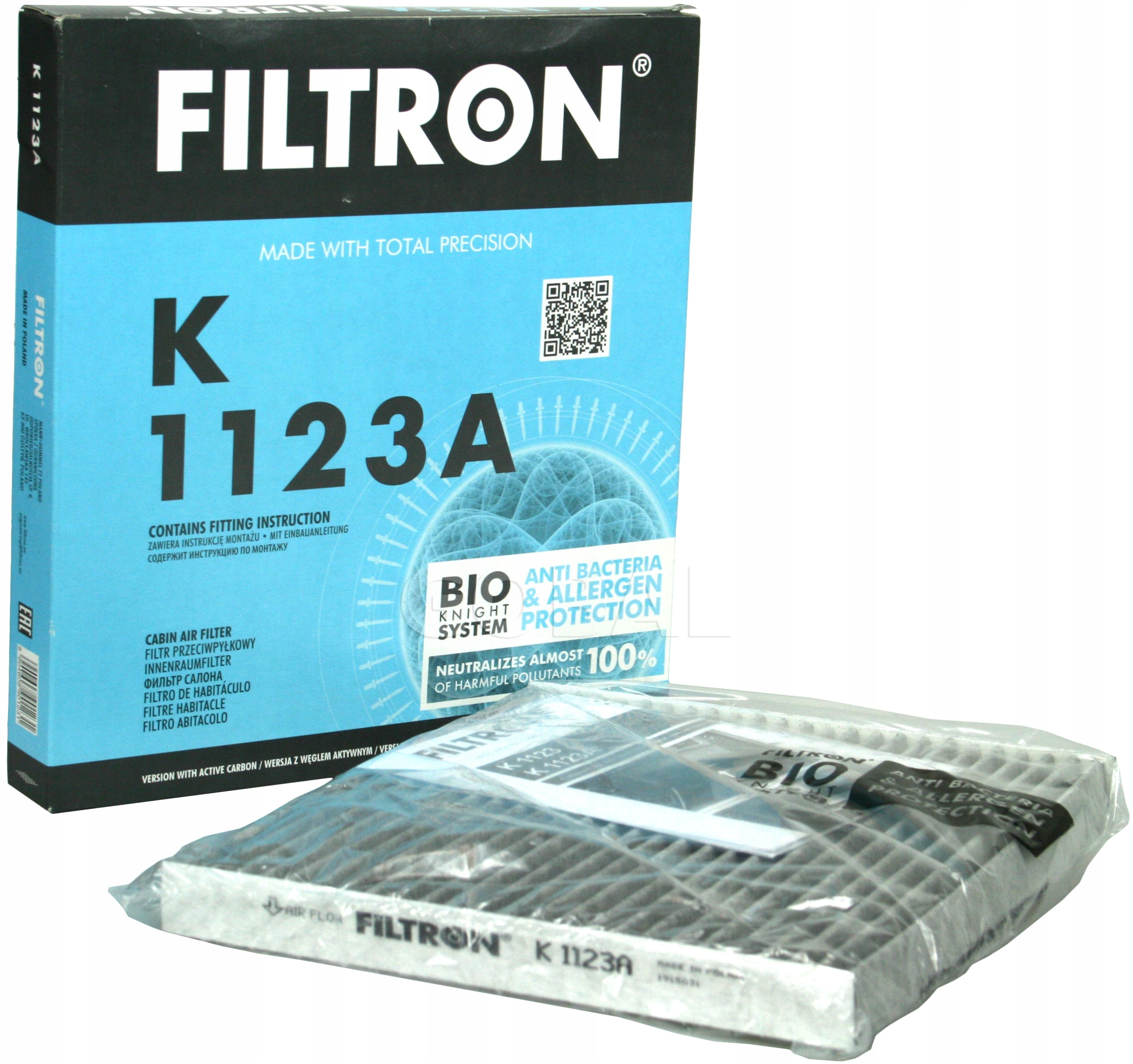 

Filtr kabinowy Filtron K 1123A Avensis Corolla