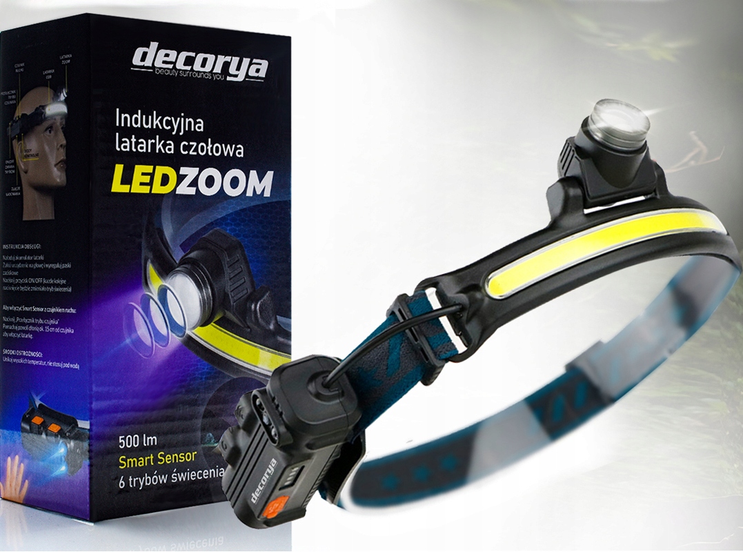 LAMPKA LED TURYSTYCZNA + LATARKA CZOŁOWA NA GŁOWĘ CZOŁÓWKA LAMPKA LED ZOOM Stan opakowania oryginalne