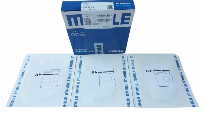 033 18 - Поршневые кольца MAHLE AUDI A6 C6 2.4 BDW
