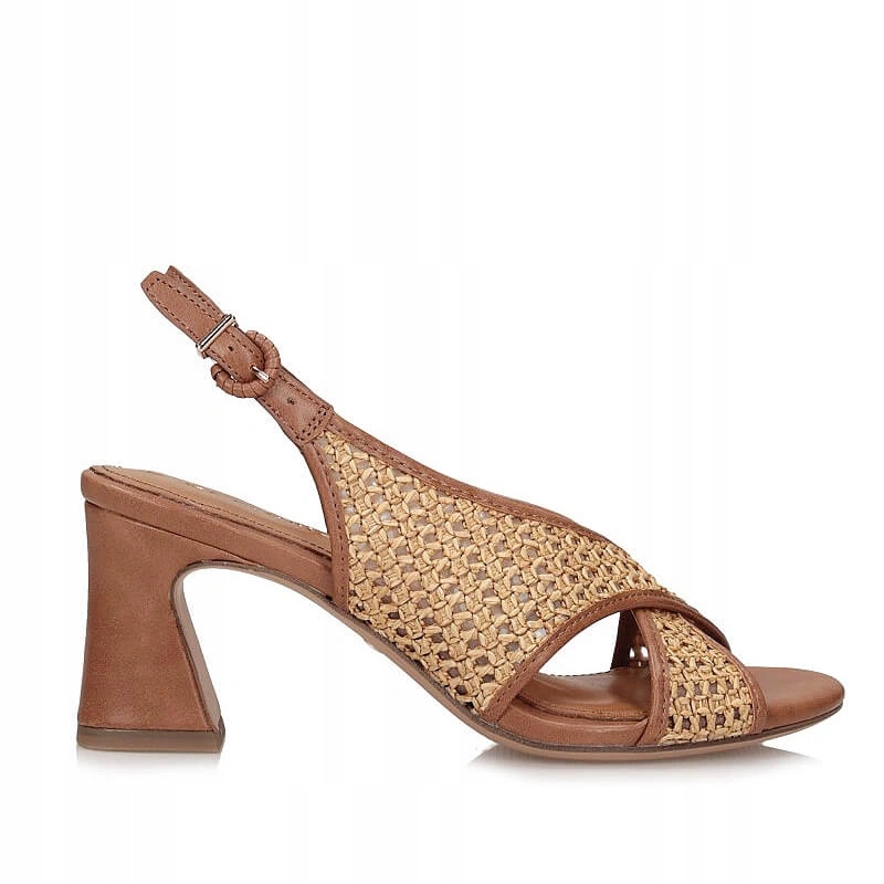 Dámské sandály Tamaris 1-28315-46-392 Cognac Comb hnědé na podpatku