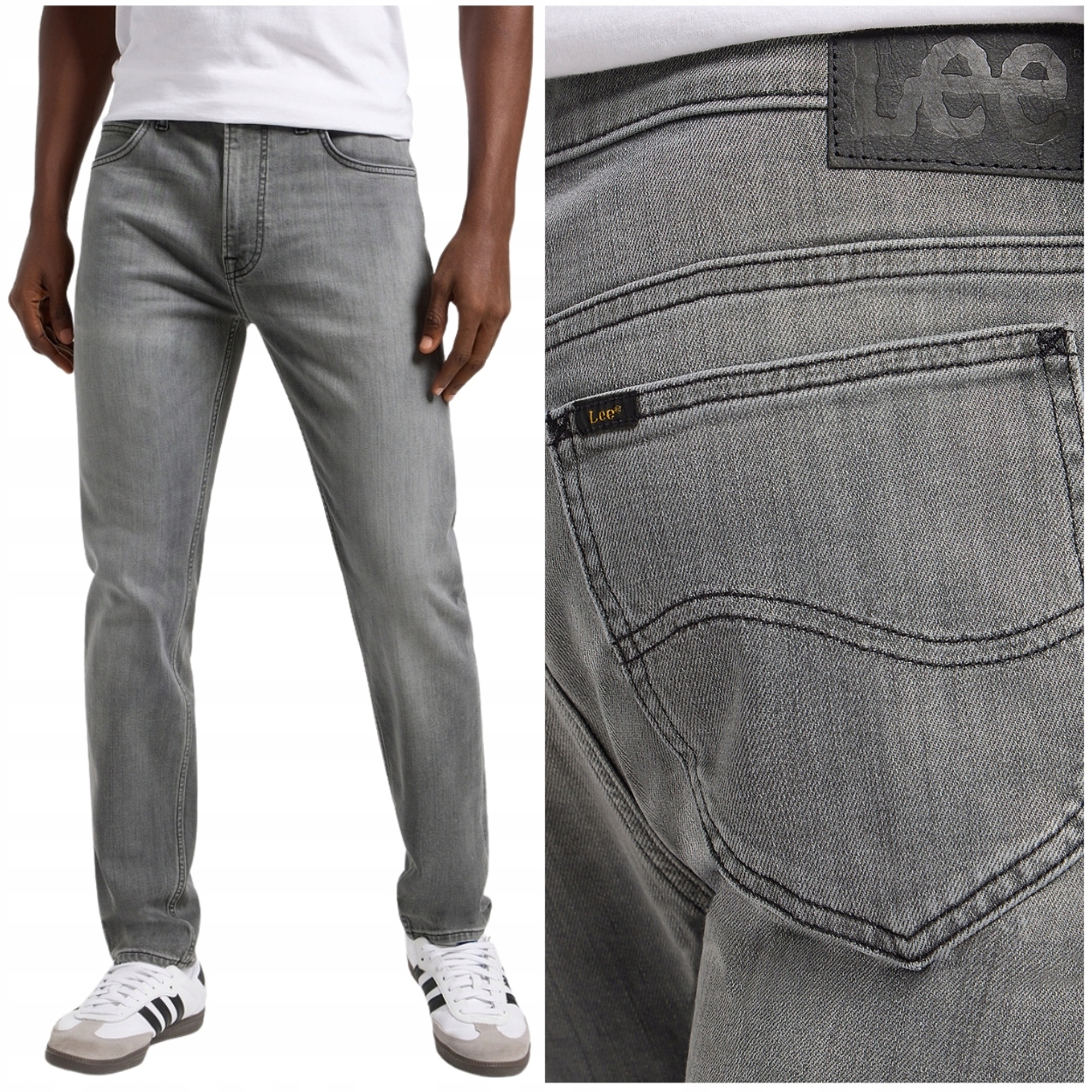 Lee Rider slim Felix Džins lehce přiléhavé šedé džínové kalhoty W30 L32