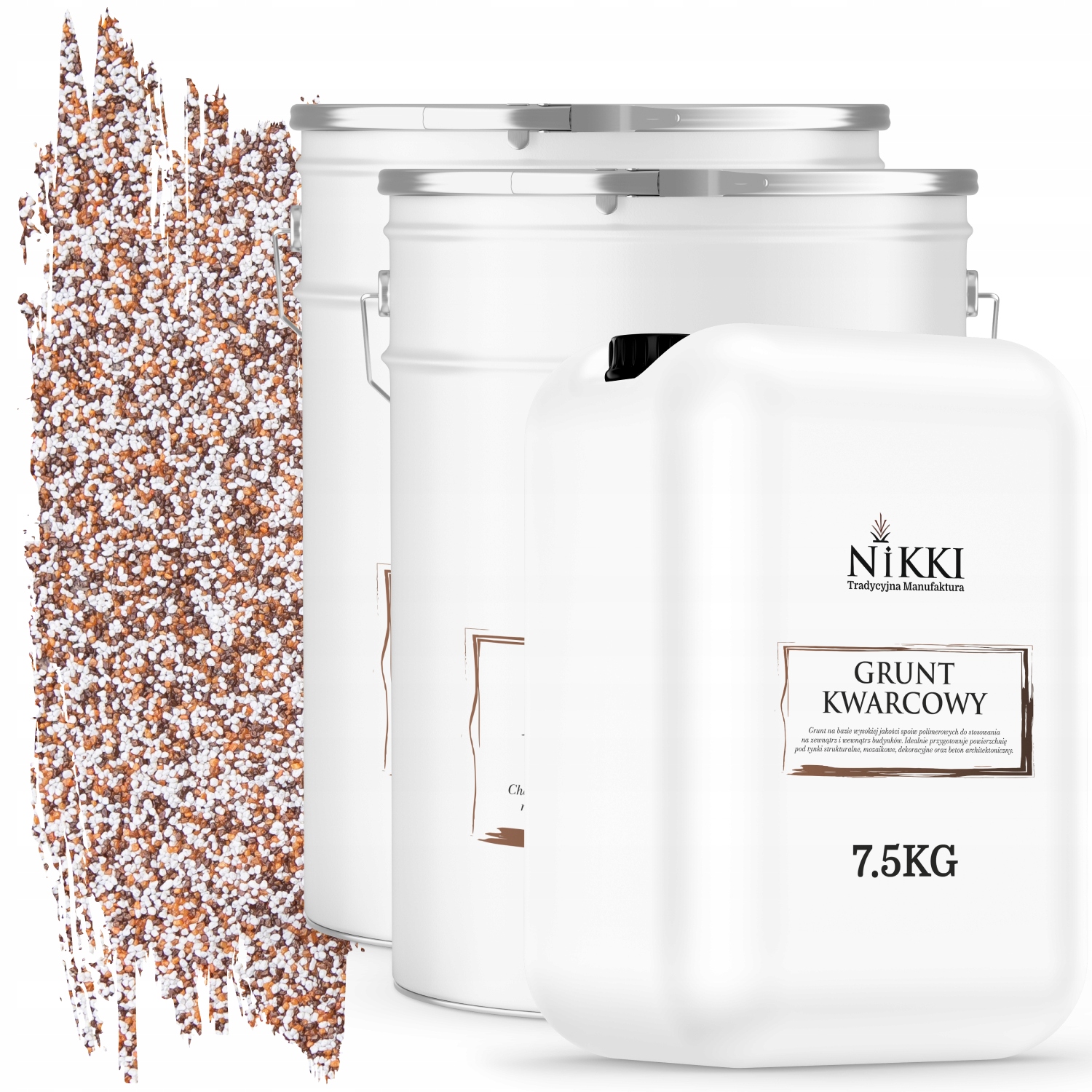 Tynk Mozaikowy Żywiczny Brązowo-rudy M61 Ozdobny Zestaw 2x25KG +grunt 7,5KG