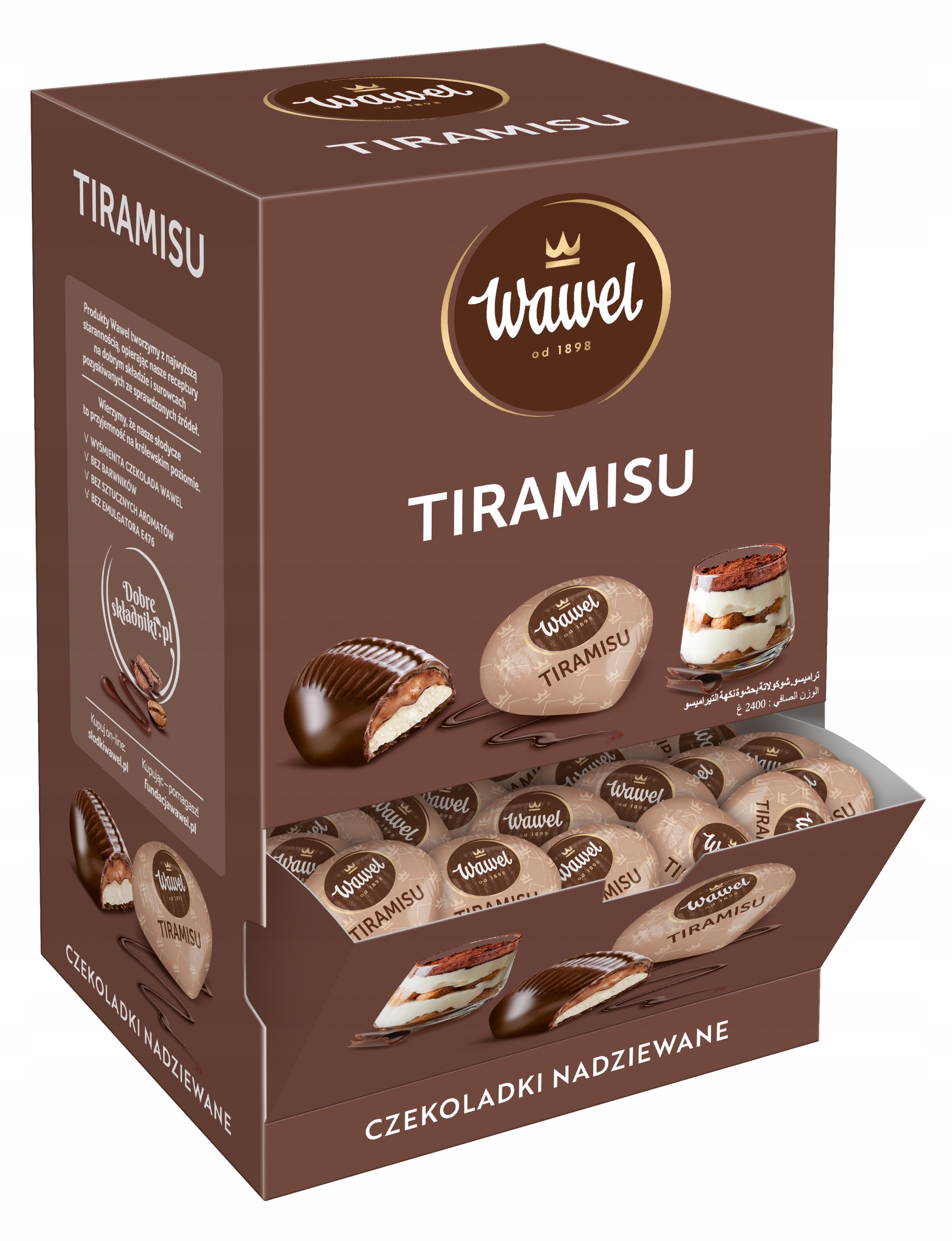 Cukierki Czekoladki nadziewane Tiramisu Wawel 2,4 kg