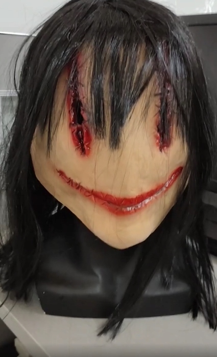 STRASZNA MASKA HALOWEEN NA TWARZ HORROR UŚMIECH EAN (GTIN) 6929997202874