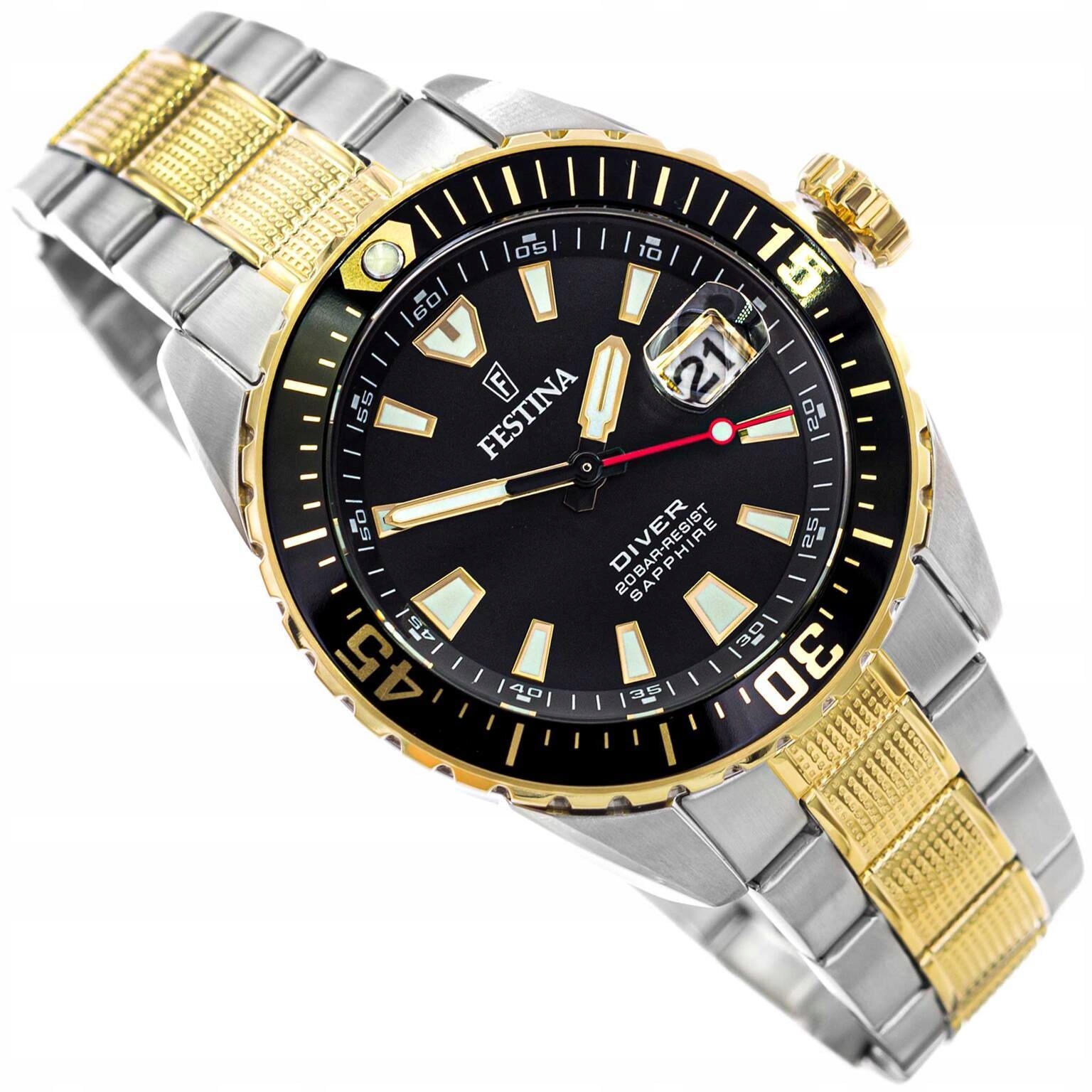 Pánské Hodinky Festina F20706/3 The Originals Diver Stříbrno-zlatý Náramek