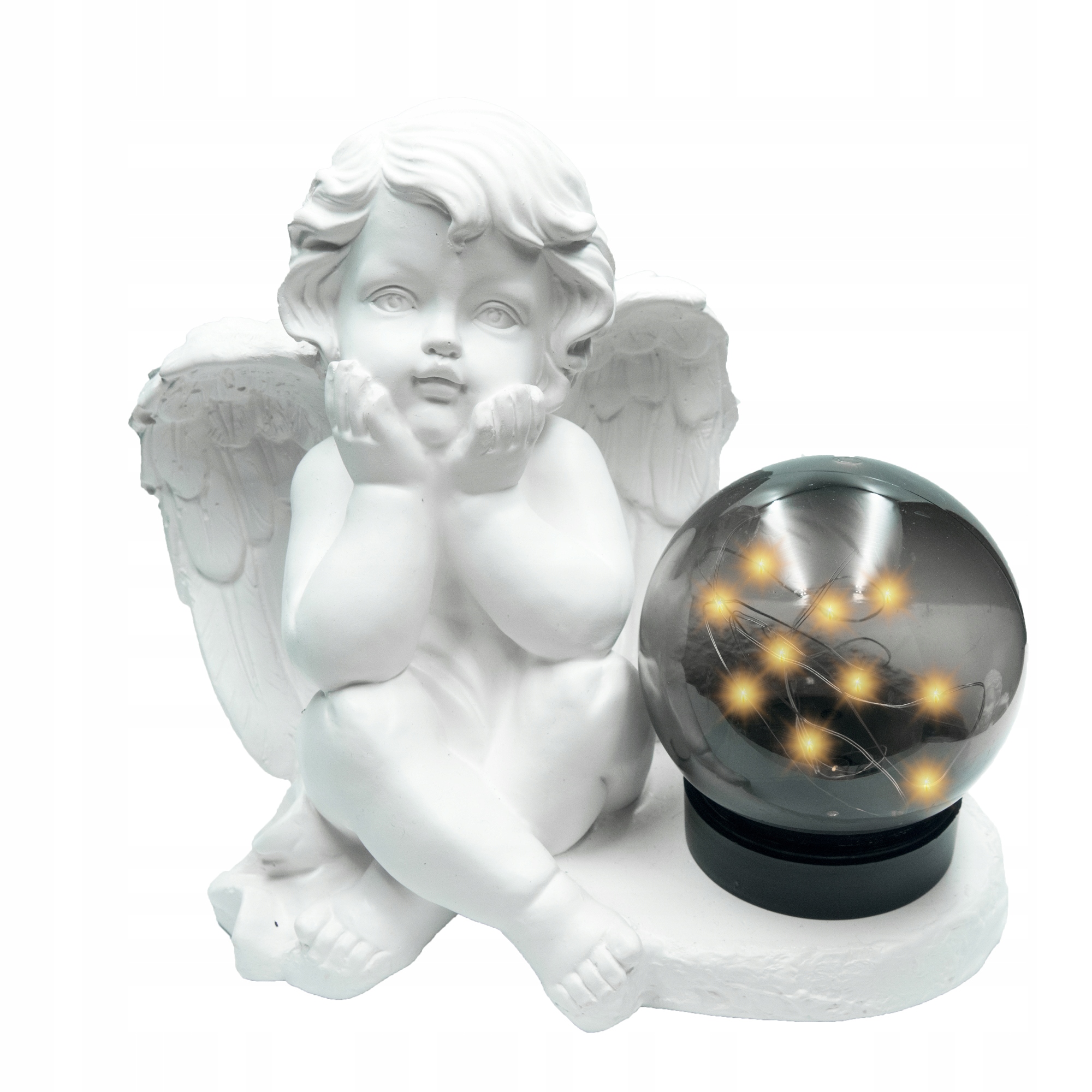 ZNICZ GIPSOWA FIGURKA NAGROBNA LAMPA SOLARNA LED Typ led