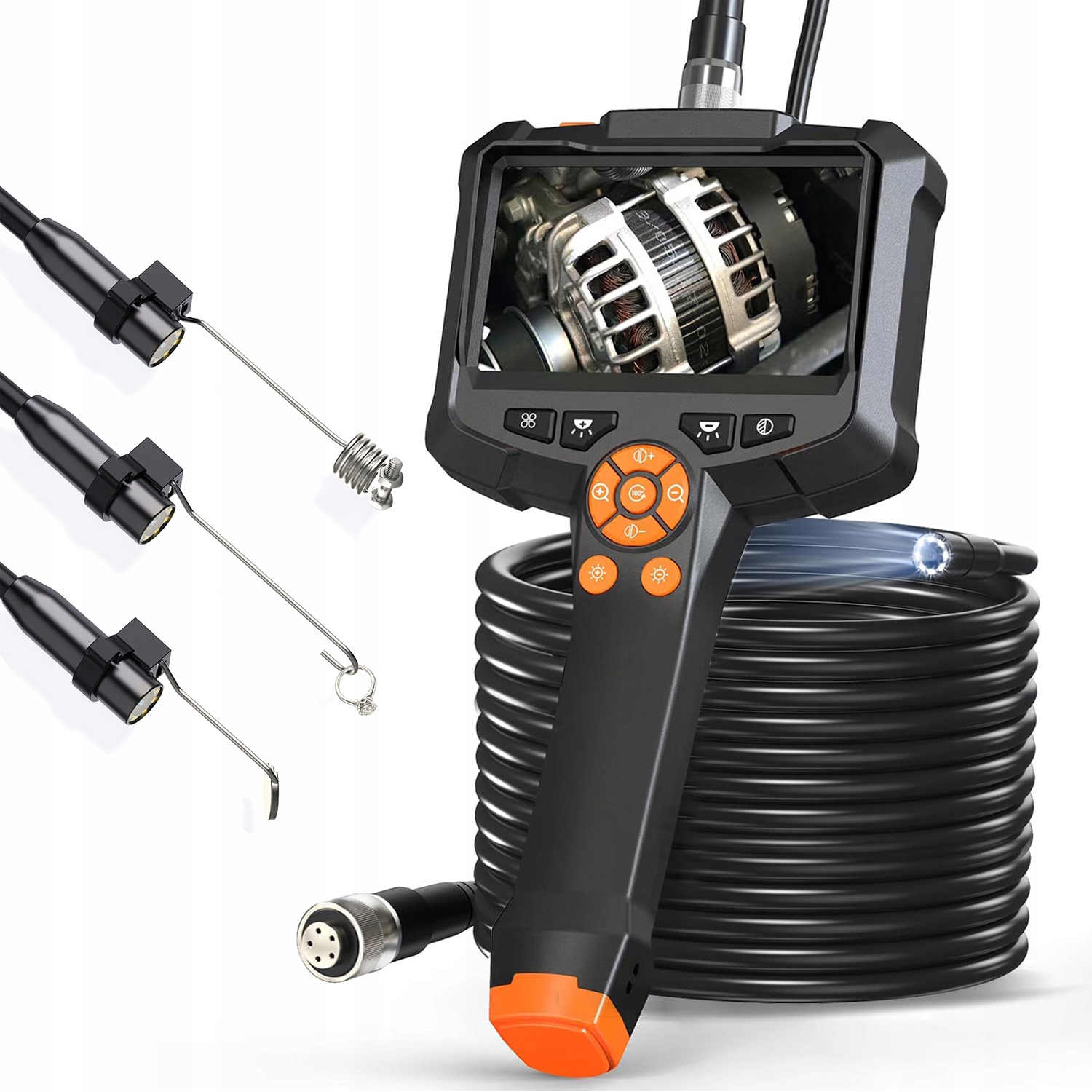 KAMERA INSPEKCYJNA WARSZTATOWA ENDOSKOP BOROSKOP IP67 DO RUR 5m LCD 4,3''