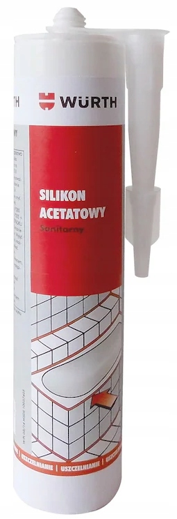 SILIKON SANITARNY BIAŁY 310ml WURTH GERMANY