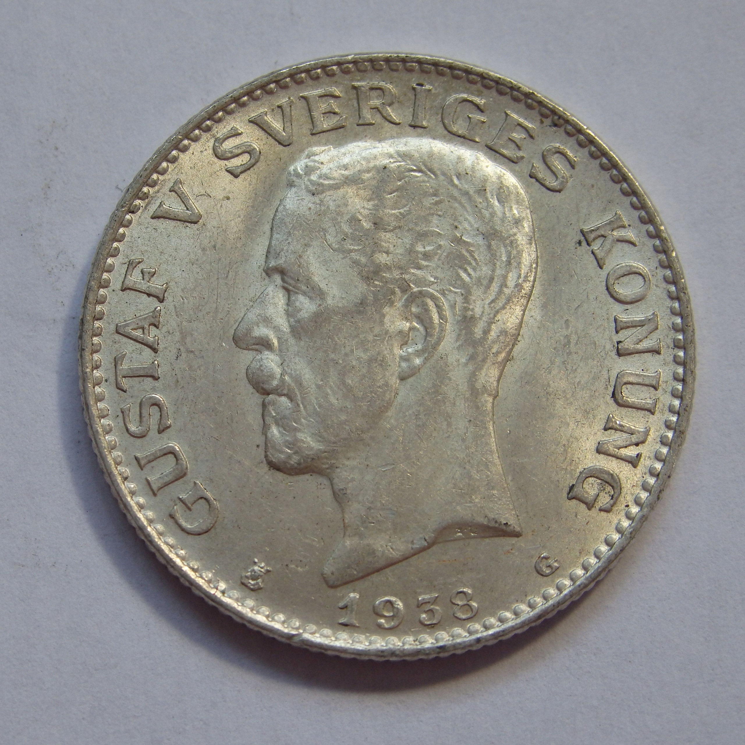 1 Korona, Szwecja, 1938r. Ag M2399