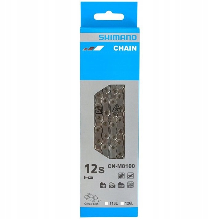 Shimano Łańcuch Rowerowy 12 Rzędowy Xt Ultegra CN-M8100 Spinka Box 126L