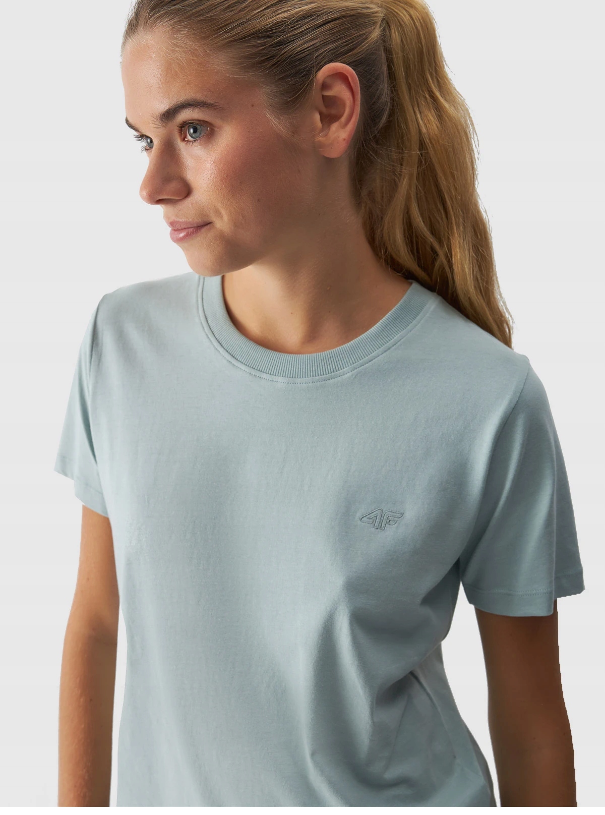 T-SHIRT DAMSKI 4F L KOSZULKA GŁADKA BASIC TTSHF1650 AW24 Kod producenta 4FWAW24TTSHF1650-47S