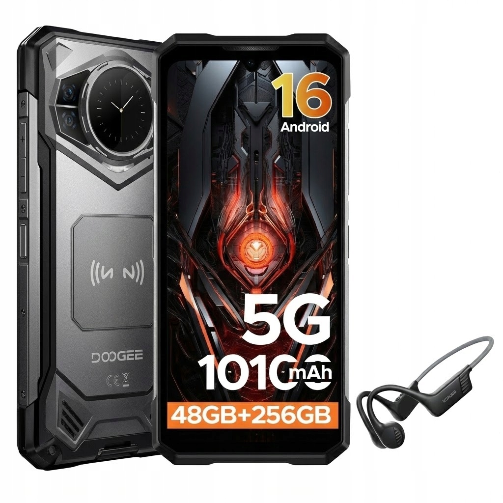 Android 16 Doogee S200 Smartfón 12/256GB 10100 mAh 33W 6.72" Nasaďte si slúchadlá