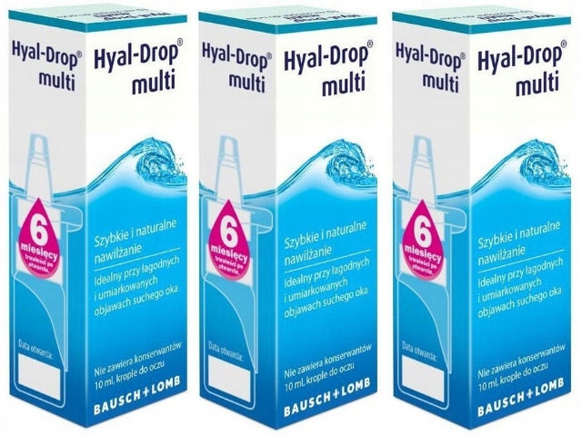 3 x Krople Do Oczu Hyal-Drop Multi 10ml