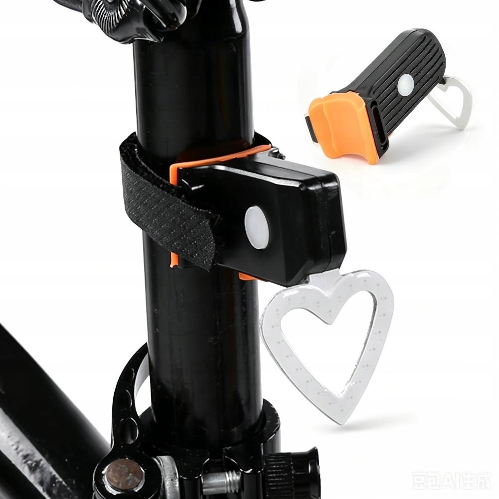 Tylna Lampka Rowerowa Led Serce Wodoodporna Z Ładowaniem Usb Mtb