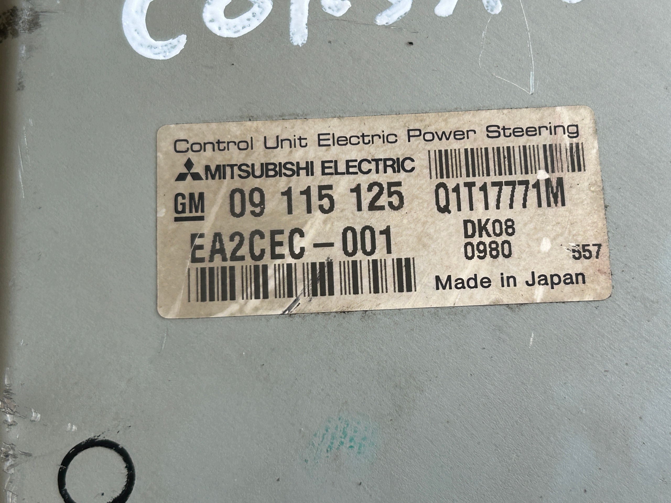 OPEL CORSA C modul der lenkung 09115125