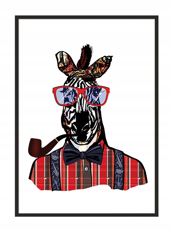 

Obraz Plakat W Ramie 53x73 cm Pan Żyrafa P837