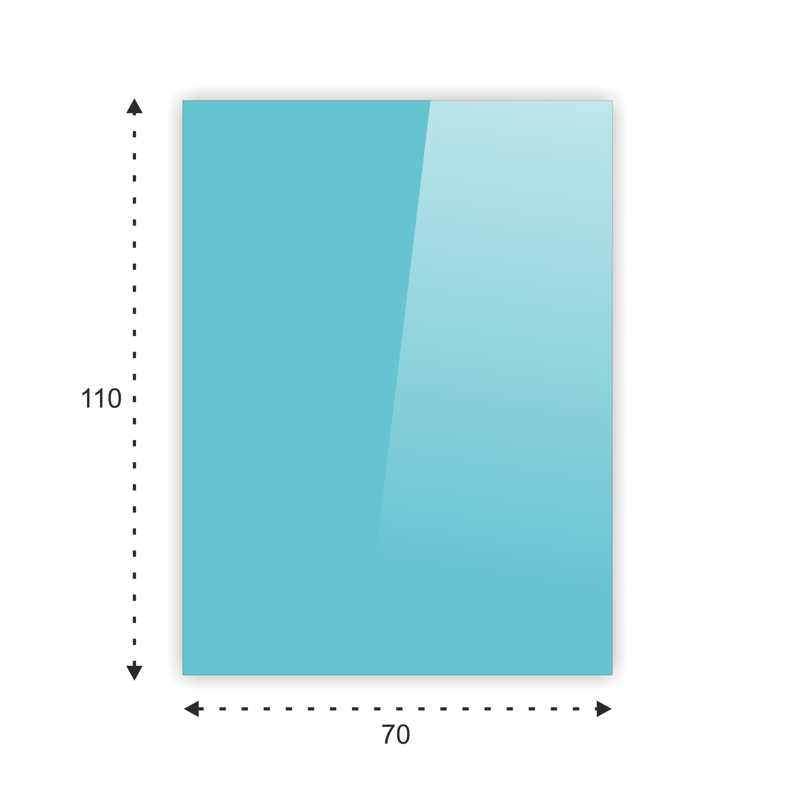 SZYBA HARTOWANA POD PIEC KOMINEK SZKŁO 110x70cm