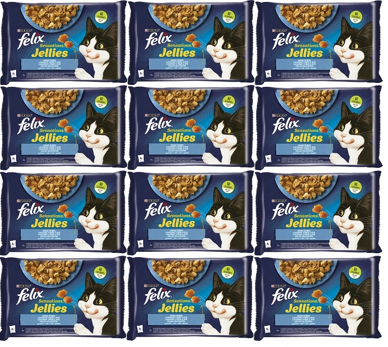 Levně Felix Sensations mokré krmivo pro kočky ryba v chutném želé 48x85 g